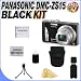 Panasonic Lumix DMC-ZS15 12.1 MP Digital Camera with 16x Optical Zoom (Black) + Extended Life BCG10 Battery + Deluxe Case w/strap + USB Card Reader + DMCZS15 Accessory Saver Bundle!