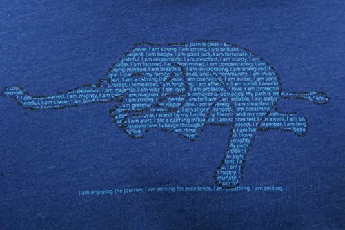 Think Positive Apparel Elephant Warrior 3 Mens Crew Neck T-Shirt, XXL, Royal Blue
