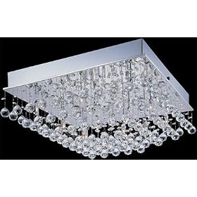 Lite Source Egypt Crystall Flush Mount Stainless Steel Jc G4 20wx16 Ls-5580 by Lite Source