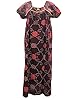 Burgundy Jaipur Print Cotton Caftan Designer kaftans Maxi Dress L / M