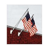 10ft Aluminum heavy duty wall mount kit - USA 3 x 5 Sewn Nylon Flag