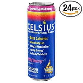 Celsius Calorie Burner, Wild Berry, 12-Ounce Cans (Pack of 24)