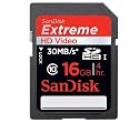 SanDisk Extreme 16GB SDHC Flash Memory Card SDSDX-016G-X46,Black