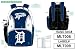 MLB Back Pack - Blue and White Detroit Tigers Backpack with Team Logo and Water Bottle