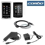 Durable Silicone Skin Soft White Case + Rapid Car Charger + Home Travel Charger + USB Data Cable + Lcd Screen Protector for Lg Cu920 Cu915 Vu Cingular Att Cell Phone