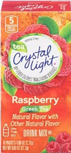 Crystal Light On The Go Green Tea Raspberry, 10 Count Boxes (Pack of 10)