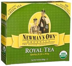 Newman's OwnOrganics Royal Tea, Organic Green Tea, 100-Count Individually Wrapped Tea Bags (Pack of 5)