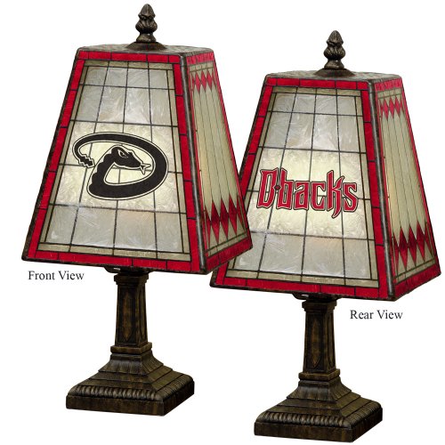 Arizona Diamondbacks 14-Inch Art Glass Lamp