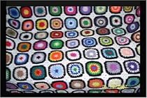 Colorful Burst Hand Crocheted Afghan