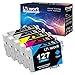 Uniwork Remanufacture Ink Cartridge Replacement for Epson 127 T127 use for Workforce 545 845 645 WF-3540 WF-3520 WF-7010 WF-7510 WF-7520 NX530 NX625 Printer (2 Black 1 Cyan 1 Magenta 1 Yellow), 5 Pack