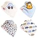 Zippy Fun Baby and Toddler Bandana Bib - Absorbent 100% Cotton Front Drool Bibs with Adjustable Snaps (4 Pack Gift Set) Boys Cute