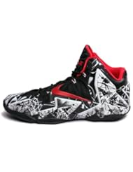 Nike Lebron XI Men Sneakers White/Black/University Red 616175-100 (SIZE: 9.5)