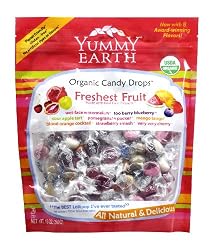 YummyEarth Organic Candy Drops, Assorted Fruit Flavors, 13-Ounce Pouches (Pack of 4)