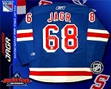 Jaromir Jagr Autographed/Hand Signed New York Rangers Blue Reebok Premier Jersey