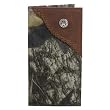 Mossy Oak Fabric Camo Secretary Wallet with Leather Corner - Collegiate Series