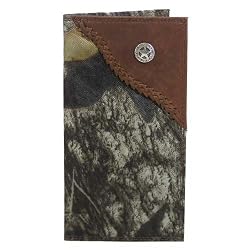 Mossy Oak Fabric Camo Secretary Wallet with Leather Corner - Collegiate Series