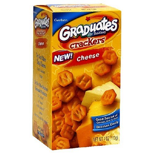 Gerber Graduates Crackers, Cheddar, 6-Count, 4-Ounce Unit (Pack of 2) by Gerber