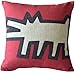 Modern Keith Haring Creative Abstract Animal Painting Red Beige Sofa Simple Home Decor Design Throw Pillow Case Decor Cushion Covers Square 18*18 Inch Beige Cotton Blend Linen