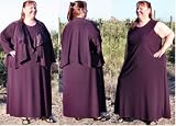 SlinkyPlumFormalEveningDress with SwingJacket