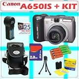 Canon PowerShot A650IS 12.1MP Digital Camera + 2GB ACCESSORY KIT