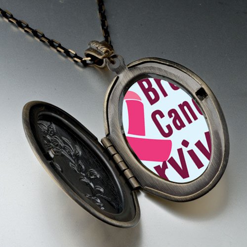 Breast Cancer Survivor Pink Pendant Necklace