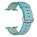 MXY Apple Watch Band, 2016 Fine Woven Nylon Strap Replacement Wrist Classic Bracelet (38MM- Scuba Blue)