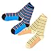 Women and Girls Valued Trouser Socks 6-Pair Crew Socks (Thin Stripe)