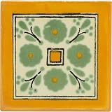 Mexican Tile - 4x4 Amapola Verde Talavera