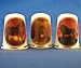 Porcelain China Collectable Thimbles - Set of Three Lions at Sunset