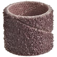 3M  Cloth Band 341D, 1/2" Diameter x 1/2" Width, 60 Grit, Brown (Pack of 100)