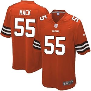 Cleveland Browns #55 Alex Mack Game Orange Men Jersey(X-Large)