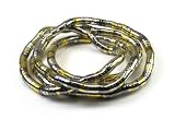 Bendy Flexible and Shapeable Snake Necklace in Silver and Yellow Tone