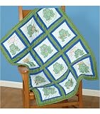 Stmpd White Quilt Blocks 9''X9'' 12/Pkg-Frogs