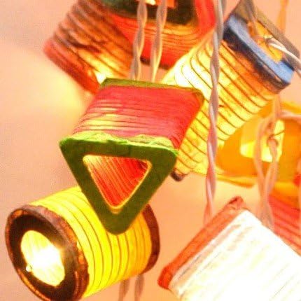Multicolor Paper Lantern Party String Lights (20/set)