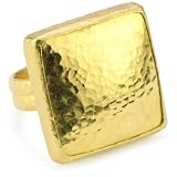GURHAN Amulet Square High Karat Gold Ring, Siz