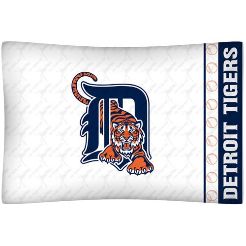 MLB Detroit Tigers Micro Fiber Pillow Case Logo