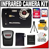 Bell & Howell S7 Slim Digital Camera with Infrared Night Vision (Black) with Pouch & 2GB + 8GB Card + Case + Accessory Kit