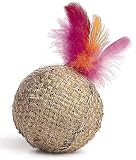JUTE & FEATHER BALL 2.5 W/CATNIP