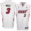 Dwyane Wade Jersey: adidas White Replica #3 Miami Heat Jersey