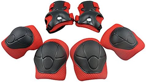 Witdeals 6pcs Kids Sports Cycling Roller Skating Wrist Elbow Knee Protector Set
