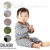 (ディラッシュ) DILASH兄弟姉弟お揃い ボーダー長袖ロンパース/秋 ベビー 赤ちゃん 男の子 80 オフホワイト