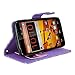 Cellularvilla Wallet Case for ZTE Boost MAX N9520 Shiny Sparking Pu Leather Wallet Card Flip Open Pocket Case Cover Pouch (Purple Glitter)