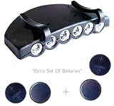 6 LED Cap Light, Hat Headlamp + Extra Batteries!
