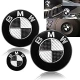 1989-1996 BMW E34 5-Series M5 Black Carbon Hood - Trunk - Steering Wheel Emblems Set by BMW