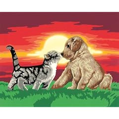 Ravensburger 28381 - Zarter Kuss im Abendrot - Malen nach Zahlen, 24 x 30 cm