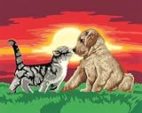 Ravensburger 28381 - Zarter Kuss im Abendrot - Malen nach Zahlen, 24 x 30 cm