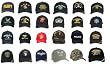 Army, Navy, Military, USMC, Police, Fire Department Insignia Adjustable Caps - All Colors & Styles!
