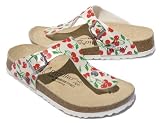 Birkenstock Gizeh White/Cherry Print