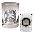 Sacramento Kings NBA Rocks Glass & Square Shot Glass Set - Primary Logo by Great American Products