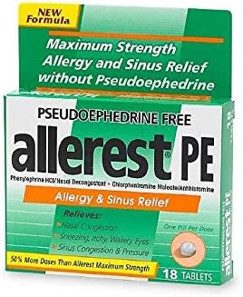 Allerest PE Allergy & Sinus Relief, Tablets 18 ea(pack of 2)